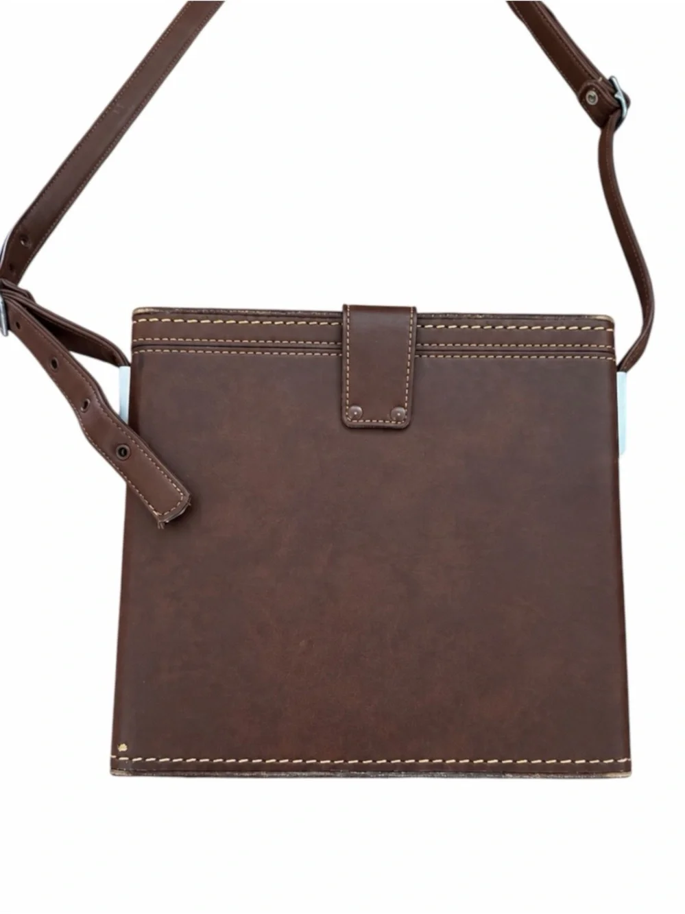 Vintage Polaroid Brown Hard Camera Carrying Case Adjustable Strap Collectible